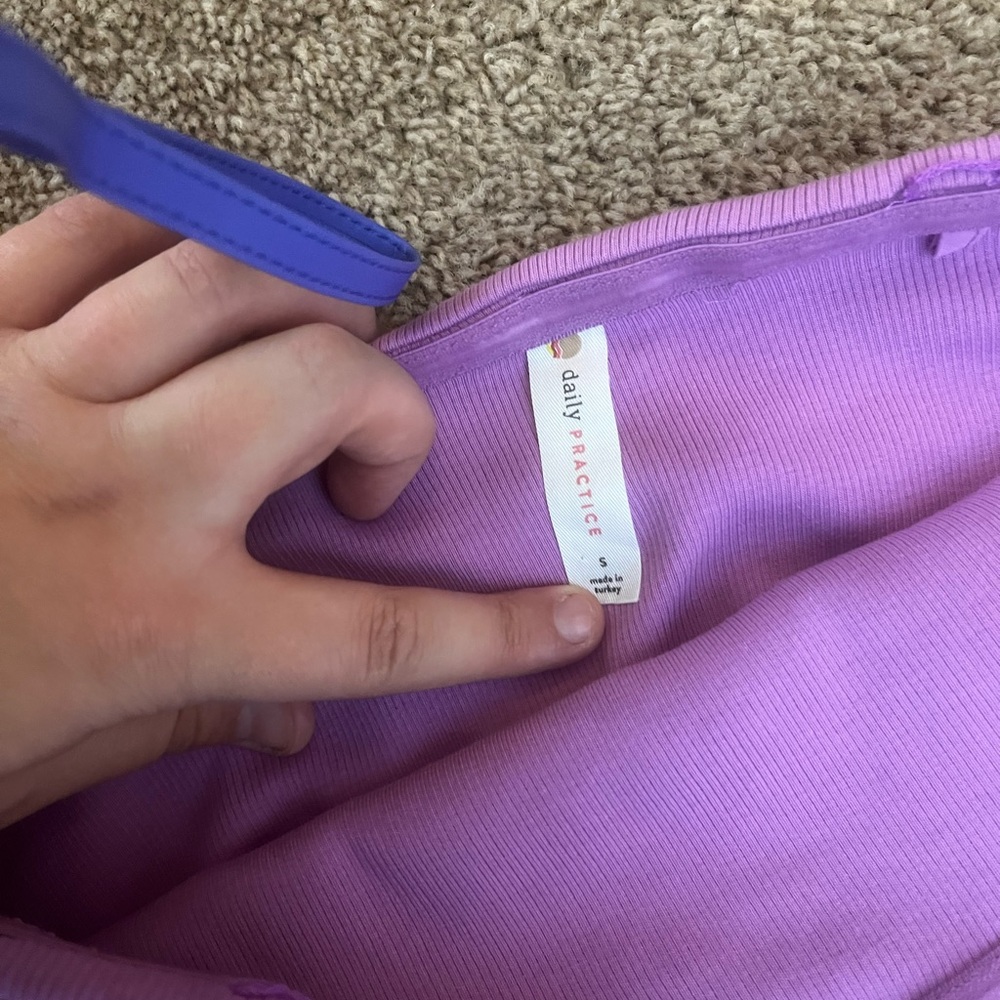 Anthropologie Daily Practice Strapless MIDI Active Dress in Purple Size S - Picture 6 of 7